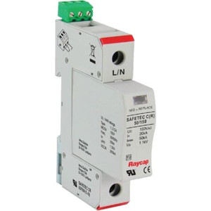 RAYCAP 277 VAC High Energy MOV and GDT for a Single Phase DIN Rail