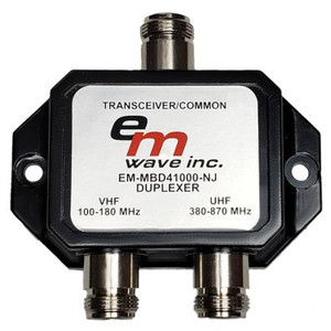 EM WAVE Duplexer, N-Jack connectors (108-180/ 380-870 MHz)