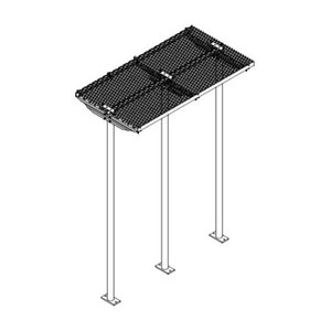 COMMSCOPE Ice Canopy, 2 Cabinet - 48" x 90" with 3 Posts. Hot Dip Galvanized Steel.