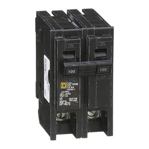 GRAINGER GRAINGER'S HOM2100 Breaker: 100 AMP, 120 VAC, 2-Pole, Plug-In