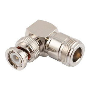 L-COM Coaxial Right Angle Adapter, N Female/ BNC Male