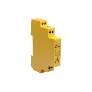 CITEL DIN rail plug-in surge protector, 1-pair, 6V, shield wire protection.