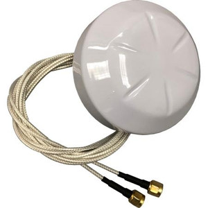 2.4/5 GHz 2.5/4 dBi Omnidirectional Micro Wi-Fi Antenna with 2x 48" leads, RPSMA males and L-Bracket
