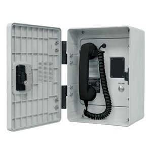 GAI-TRONICS Rugged Weatherproof SMART Telephone, high-impact, glass-reinforced polyester enclosure with door and Hytrel handset cord