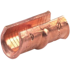 BURNDY Cu Thin Wall C-Tap, Compression, #2 - #4 AWG(Main), #4 - #12 AWG(Tap), 600 V, Tin Plated