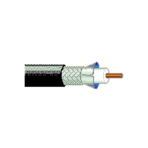 BELDEN RG-11/U Plenum Cable, 14AWG solid solid .064" bare copper conductor, foam FEP insulation, Duofoil + tinned braid shield, natural color jacket.