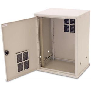 DDB UNLIMITED 30 1/8"Wx 23 1/4"Wx17 1/8"D Indoor aluminum base station cabinet. Ventilation screened filter, adj siding rails, locks. DROP SHIP.