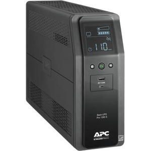 APC Back UPS PRO BR 1350VA, SineWave, 10 Outlets, 2 USB Charging Ports, AVR, LCD interface.