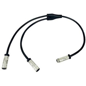 COMMSCOPE 1 ft (0.3 m) AISG RET Control Cable, two-way splitter. 8-pin DIN male input to 8-pin DIN female output.