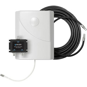 WILSONPRO 75 ohm single antenna expansion kit. Include wall mount antenna, 2 way splitter, 2 ft cable and 50' RG11 cable.
