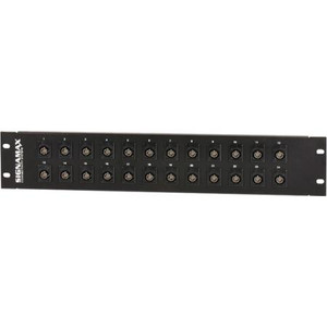 SIGNAMAX 24-Port 75 Ohm BNC Feed-Thru Patch Panel, 2 RMU, 14x14x20, 2 lbs