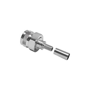 TIMES TNC-Male (plug) reverse polarity crimp connector, non-solder pin, no braid trim