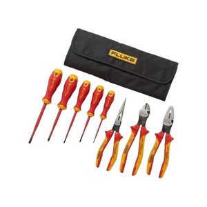 FLUKE Insulated Hand Tool Starter Kit & Roll Up Tool Pouch, 1000 V.