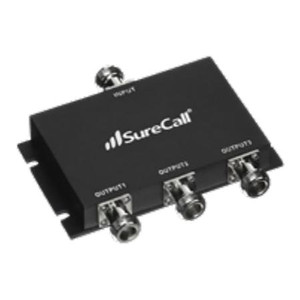 SureCall Ultra-Wideband bi-directional splitter enables 3 inside antennas to be supported from a single booster or node. 600 MHz to 2700 MHz range