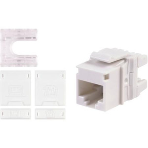 SIGNAMAX Category 3 RJ-12 6 Wire Keystone Jack. USOC wiring. Color is White.