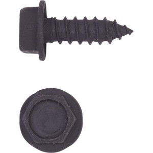 HAINES PRODUCTS #8 x 3/4" hex washer head screw. Black coated to inhibit rust Packed 250 per box.