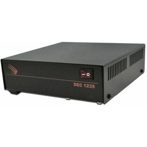 SAMLEX switching power supply. 35A continuous, 35A 2.5H x 8.0L x 7.3W. 115/230V internally selectable input.