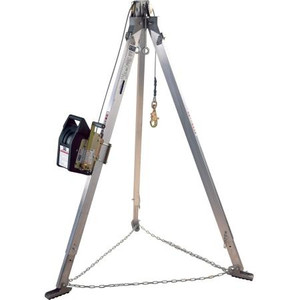 Capital Safety, SALALIFT II tripod rescue system. Aluminum. Comes with 120' of 3/16" galvanized cable. UL Classified