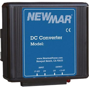NEWMAR regulated power converter produce 13.6 VDC power from a 17-32VDC source 3 amps continuous negative ground only 3.5"x 3.5" x 1.75"