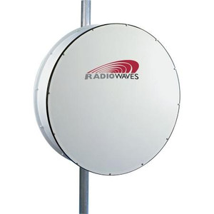 RADIOWAVES 21.2-23.6 GHz 4' High Performance Microwave Antenna. Single Pol. 46.2dBi mid gain. Rectangular Remec Radio Interface. Incl pipe mnt & Radome
