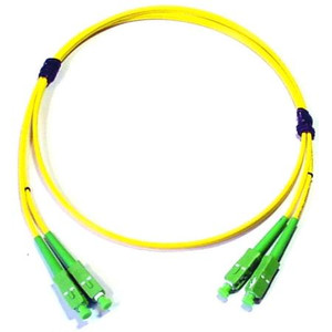 OPTIMUM FIBEROPTICS 20 ft Single Mode Duplex OFNP Jumper. SC/APC to SC/APC connectors.