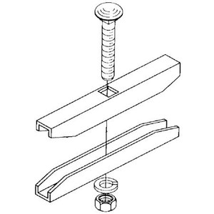 B-LINE BY EATON extension clamp kit. Splices two 3/8" x 1 1/2" ladders together. Includes carriage bolt, nut & lockwasher. Set of two. Black zinc finis