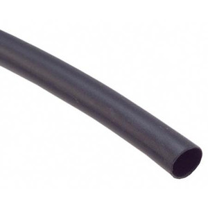 3M FP-301, Flexible Polyolefin tubing. 1/4" diameter before shrinking. 2:1 shrink ratio. 100 foot roll. Black