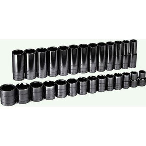 GEARWRENCH 27pc 1/2" Drive Standard Socket Set includes (14) 6pt sockets, 7/16" - 1-1/2" (13) 6pt Deep Sockets 11/16"-1-1/2"