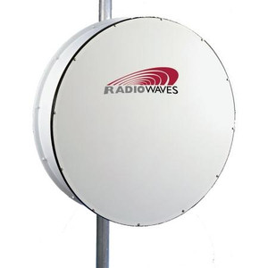 RADIOWAVES 21.2-23.6 GHz 3' High Performance Microwave Antenna. Single Pol. 43.7dBi mid gain. Rectangular Remec Radio Interface. Incl pipe mnt & Radome
