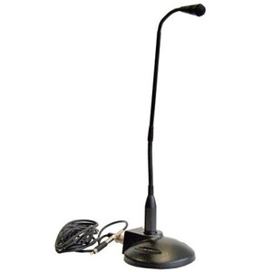 GAI-TRONICS gooseneck microphone is a free standing mic and does not require installation labor. 3.5mm RCA conn plugs directly into the Audio Accessory Box.