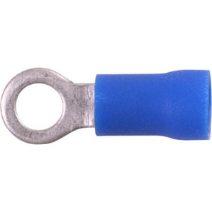 HAINES PRODUCTS #8 stud Vinyl Insulated Butted Seam Ring Tongue Terminal for wire size 16-14 gauge. 100 per package.