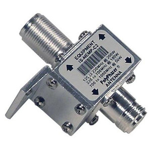 POLYPHASER 125-1000 MHz bulkhead NEMP protector. Extra long, threaded N female connector on equipment side. .