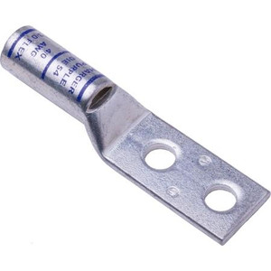 HARGER long barrel compression lug. For 4/0 stranded cable. Double hole will accept 3/8" size screws. 1" between holes.