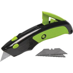 GREENLEE Utility knife with 3-position retractable blade features blade storage in a pop-up holder.Front-loading design for quick blade changes. Incl. 3 blades.