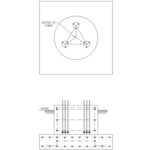 SABRE LDA Series Anchor Bolt Foundation Materials Section 16. Includes Base Shoes, Anchor Bolts, Templates, and Foundation Design (normal soils).