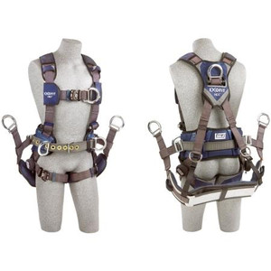 CAPITAL SAFETY Exofit NEX Tower Safety Harness. Aluminum D rings, Hybrid comfort padding. Integrated trauma Straps. Size Small