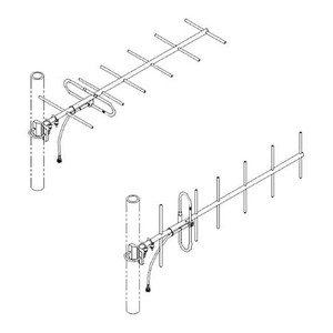 SINCLAIR 430-450 MHz 7 Element Yagi antenna. Black Finish. 10 dB Gain, 250 Watts. Includes harness w/ N male term. and mounting hardware.
