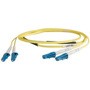 OPTIMUM FIBEROPTICS LC-FC singlemode duplex jumper. 9/125 OFNR 18m.