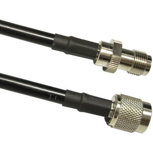 WIRELESS 20' TWS-240 Antenna extension cable with RPTNC Plug (M, F center pin) to RPTNC Jack (F, M center pin). Includes heat shrink.