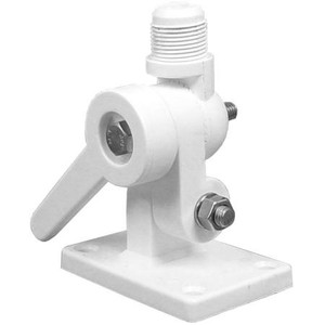 WILSON Marine antenna mount for marine antennas. Standard 1"-14 male thread. Includes hardware and assembly instructions. White.