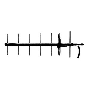 SINCLAIR 806-870 MHz 6 element yagi. 10dB gain, black anodized, 125 watts. Includes harness w/ N male term. and mounting hardware.
