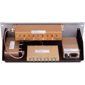 EMR 138-225 MHz 8 channel receiver mult- icoupler 5 resonators, 115VAC power supp chassis mount tray, 19" rack, wiring, hardware, cabling. *Factory tune item.