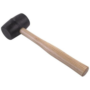 GEARWRENCH 16 ounce rubber mallet with wood hickory handle. 12" overall length.