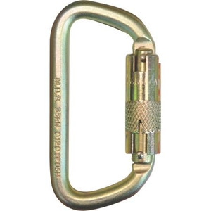 ELK RIVER Steel Carabiner 3/8"x3-1/4"x1-1/8"x1/2" with 1/2" gate opening and auto-tw FALL RATED 9000 lbs. Tensile Strength 40kN. Meets ANSI Z359