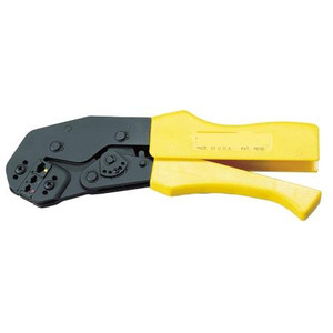 SARGENT Heavy duty insulated terminal crimper. Crimps conductor & insulation for 18-22,14-10 &10-12 ga. wire. Full ratchet control. 50,000 cycle