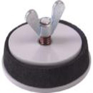 NEMA 4 Enclosure hole plug. Incl. plated 10-32 x 5/8" stud and wing nut. 1/16" Powder Coated Steel. Diameter 1 5/8".