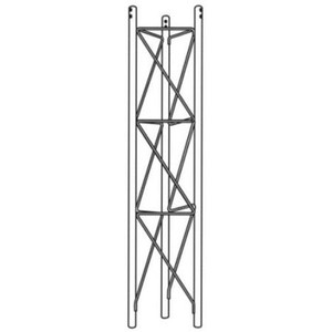 ROHN 45G general purpose communication tower section. 5' length. 1 1/4" steel tubing. Triangular design with 18" face. Zig-zag bracing.