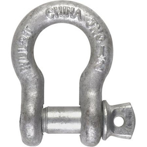 SABRE 1" screw pin anchor shackle. Working load 8.5 tons galvanized steel. Recommended for use with 3/4" and 7/8" EHS guy wire.