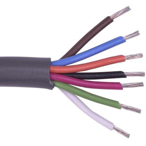 CONSOLIDATED WIRE 22 ga. 2 conductor cable. Tinned copper stranded conductors PVC insulated, PVC jacket. 500 feet.