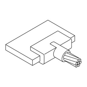 ULTRAWELD mold for connection of 2/0 stranded cable to 3/8" x 1-1/2" and wider buss bar. Requires MH1 handle clamp & UWM90 weld metal.